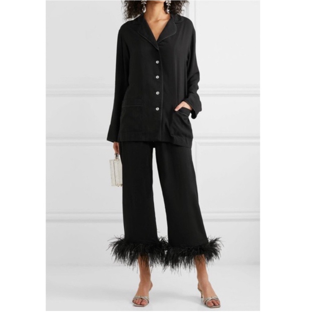 NEW *Sleeper* Black Party Set with Feathers